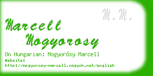 marcell mogyorosy business card